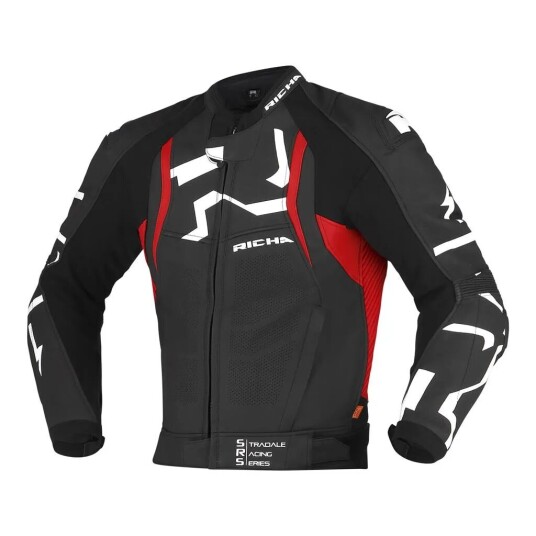 Richa Stradale Skinnjakke Svart/Rød 3XL Richa Stradale Skinnjakke Svart/Rød 3XL