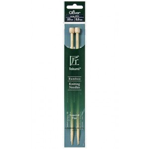 Clover Takumi Strikkepinner Bambus 23cm 5,00mm