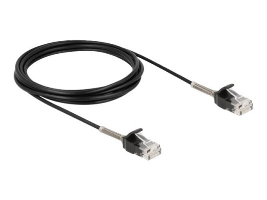 Delock Nettverkskabel Rj-45 Hann Til Rj-45 Hann 3 M Utp Cat 6A Formstøpt Uten Hindringer Svart