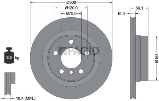 PAGID 55572NC Bremseskive PAGID 55572NC Bremseskive