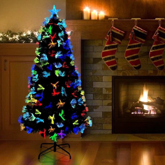Kunstig juletre med dekorative strenglys grønn 120 cm PVC Kunstig juletre med dekorative strenglys grønn 120 cm PVC