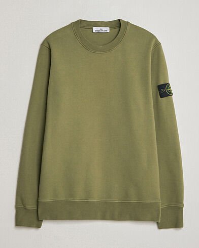 Stone Island Garment Dyed Fleece Sweatshirt Military Green Stone Island Garment Dyed Fleece Sweatshirt Military Green