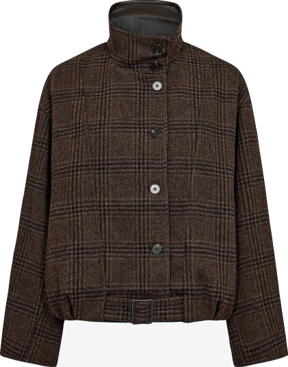 co’couture - Jakke OlvaCC Check Balloon Jacket - Brun
