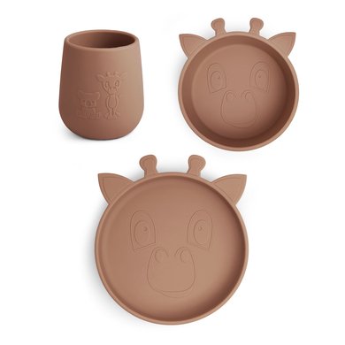 nuuroo Judi Giraffe 3-delers servisesett Sjokolade Malt nuuroo Judi Giraffe 3-delers servisesett Sjokolade Malt