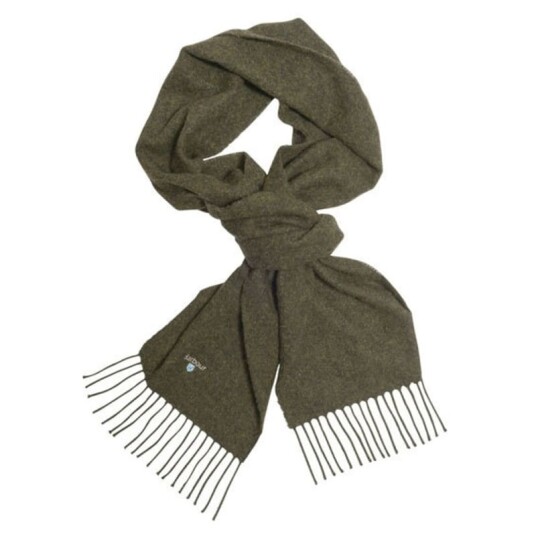 Barbour Unisex Plain Lambswool Scarf OneSize, Seaweed