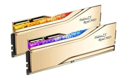 G.Skill Trident Z5 Royal Neo RGB DDR5-6000 48GB CL8 Dual Channel 2 pcs AMD EXPO Gold med RGB