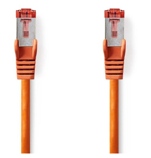 Nedis CAT6 Nettverkskabel | RJ45 Han | RJ45 Han | S/FTP | 15.0 m | Rund | LSZH | Oransje | Konvolutt
