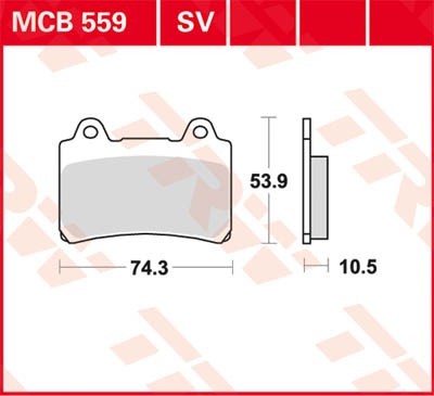 Bremseklosser TRW MCB559 Bremseklosser TRW MCB559