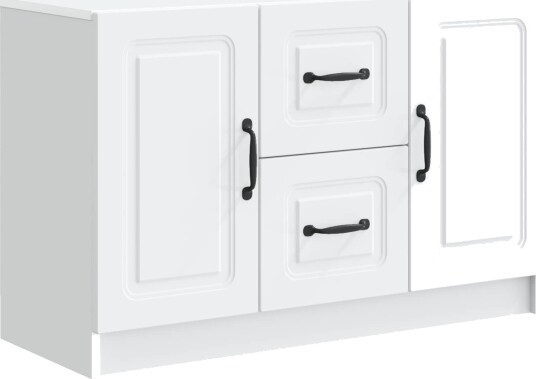 Serviesskap med skuff Hvit 89 x 34,5 x 57 cm Konstruert tre Serviesskap med skuff Hvit 89 x 34,5 x 57 cm Konstruert tre