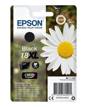 Epson 18XL - Black Ink - Blekkpatron Svart