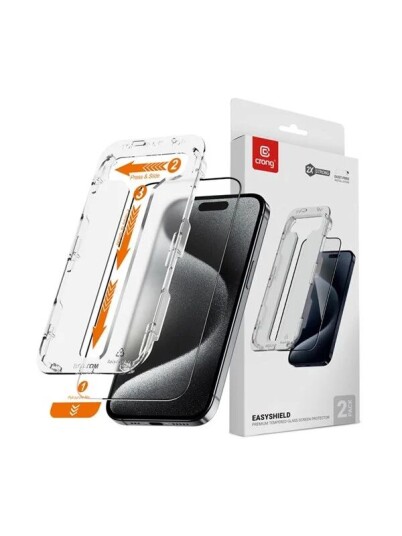 CRONG EasyShield 2 Pack Tempered Glass iPhone 15 Pro Max 2 pieces