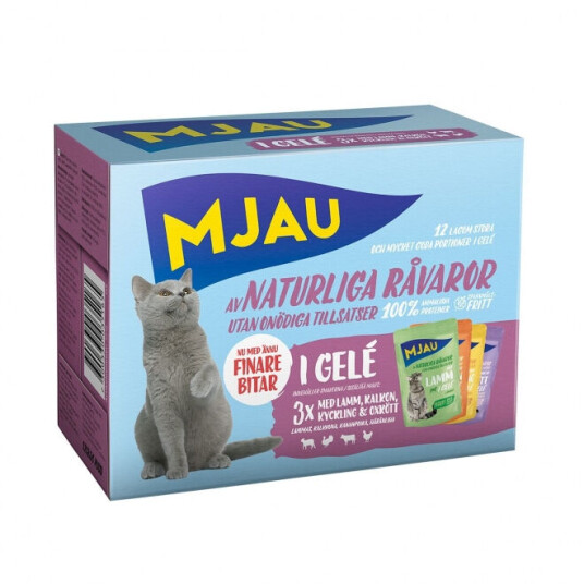 Mjau Kjøttsmaker Våtfôr Multipack 12x85 g