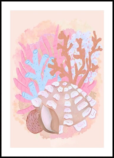 Pink Seashells Plakat Plakat / 70x100cm