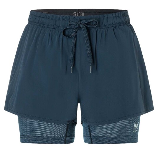 super.natural Women's Double Layer Shorts Blueberry L, Blueberry