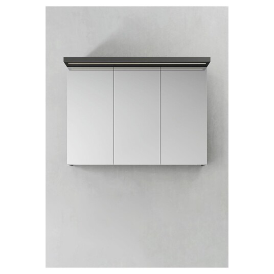 Hafa Store 1000 Speilskap m/3 dører 100x73x24 cm Antrasitt