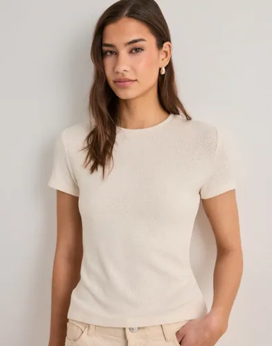 Nelly   Beige   Knit Slim Tee