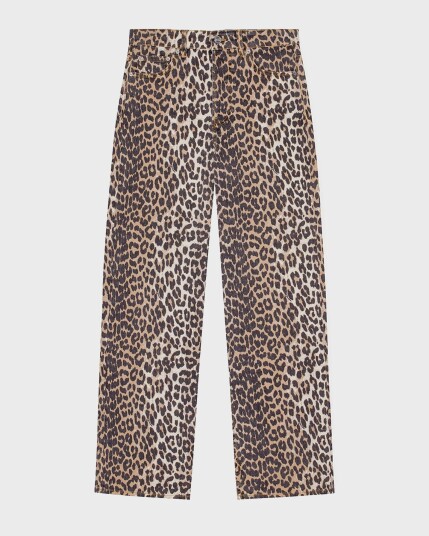 Ganni Print Denim Izey Leopard Ganni Print Denim Izey Leopard