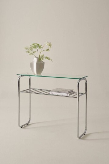 Jotex WALLE sidebord 32x100 cm Krom/glass 1745458-01-93 1733559-01-0