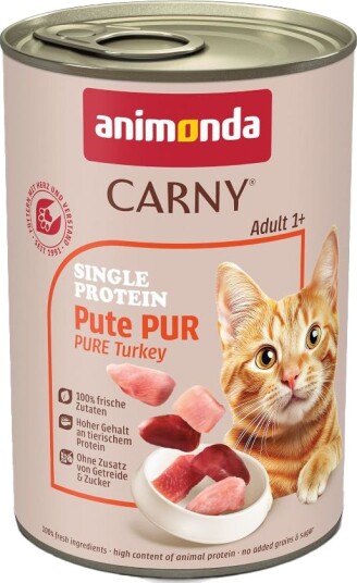 Animonda Carny Våtfôr Adult Sparepakke Carny Single Protein Pur Kalkun 24 X 400 G