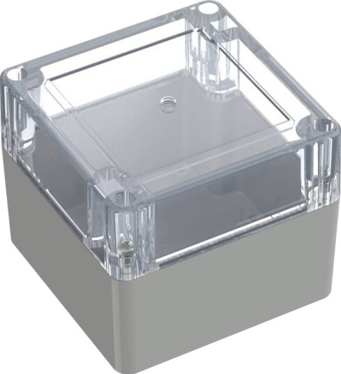 Tru Components TC 13865084 90 × 90 × 75 mm ABS Polykarbonat Lysegrå Transparent Tru Components TC 13865084 90 × 90 × 75 mm ABS Polykarbonat Lysegrå Transparent