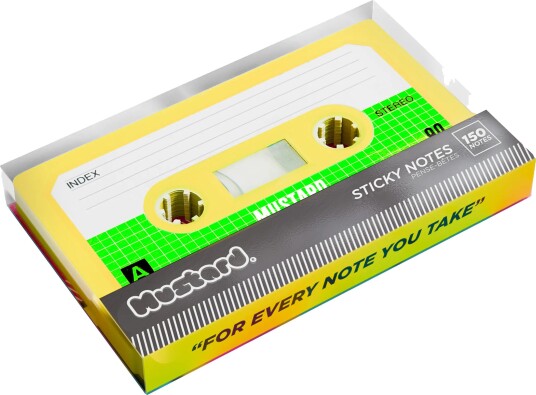 Ohlsson Och Lohaven Mustard Kassett Sticky Notes M16250