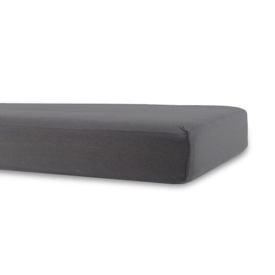 In Style Barnevognlaken - 36x98x10 cm - Grå jerseylaken til barnevogn - Formsydd