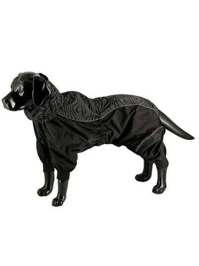 Dogman Dot Raincoat Waterproof Dog Overall Reflective Pattern 60Cm