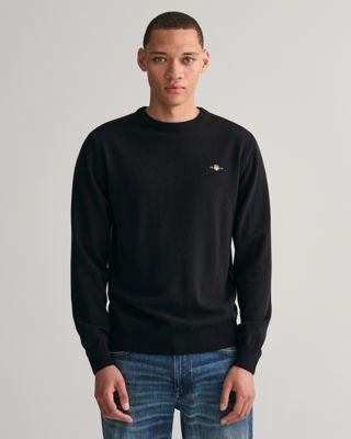 Lammeullsgenser med rund hals BLACK XXXL Lammeullsgenser med rund hals BLACK XXXL