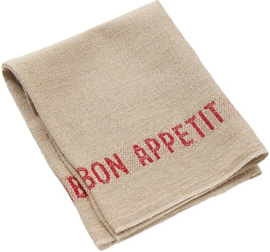 Charvet Éditions Placemat Bon Appetit Lin/rouge Bordbrikker