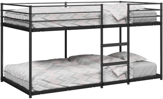  Køyeseng uten madrass svart 80x200 cm stål 8721158511973