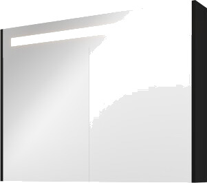 Sanibell Proline speilskab m/LED-belysning, 100x74cm, matt sort paneler Sanibell Proline speilskab m/LED-belysning, 100x74cm, matt sort paneler