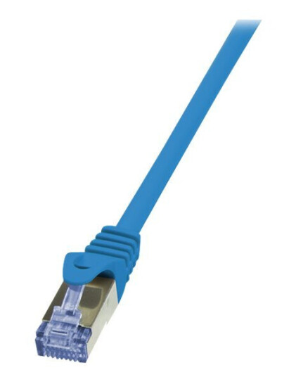 Logilink Primeline Koblingskabel Rj-45 Hann Til Rj-45 Hann 10 M Sftp Pimf Cat 6A Halogenfri Formstøpt Uten Hindringer Blå