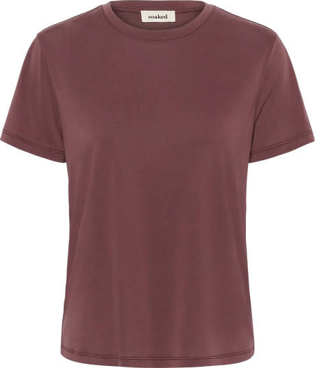 Soaked Slcolumbine Crew Neck T Shirt Ss Burgundy XS