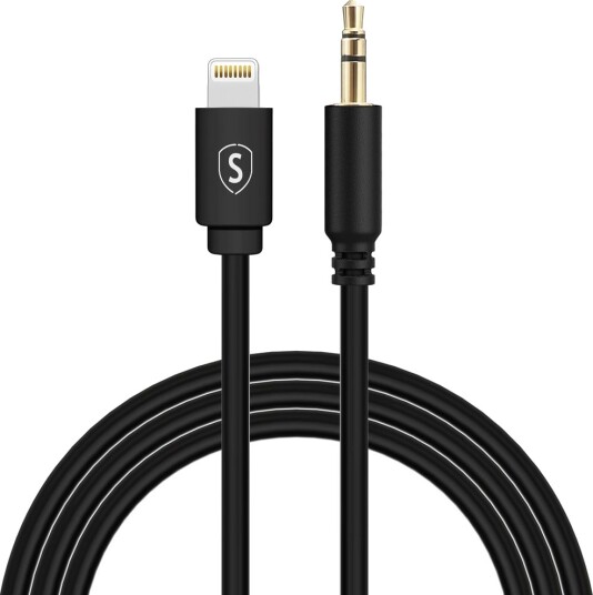 SIGN Lightning til Aux 3,5 mm lydkabel, 1 m - svart