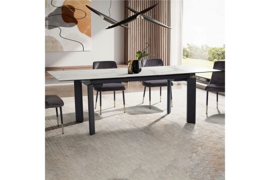 Wohnling Spisebord Wohnling Uttrekkbar 180 260 cm Keramisk Klassisk Fire Bein Metallramme Svart marmor hvit Svart marmor hvit Wohnling Spisebord Wohnling Uttrekkbar 180 260 cm Keramisk Klassisk Fire Bein Metallramme Svart marmor hvit Svart marmor hvit