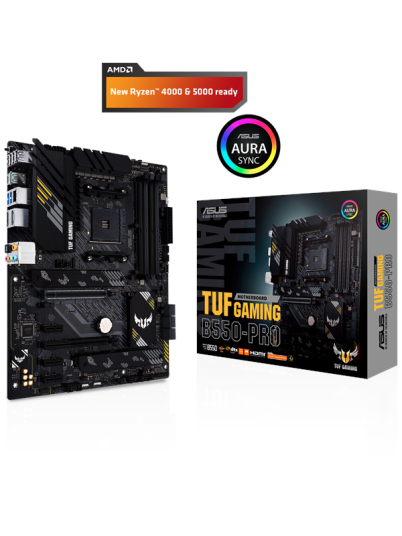 ASUS TUF Gaming B550-PRO ATX Hovedkort med AMD AM4 Socket og DDR4 Støtte ASUS TUF Gaming B550-PRO ATX Hovedkort med AMD AM4 Socket og DDR4 Støtte