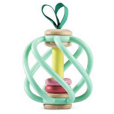 Hape Apple Handle Toy Baby Wood Baby Baby Rattle Teether Shake r Activity 3M