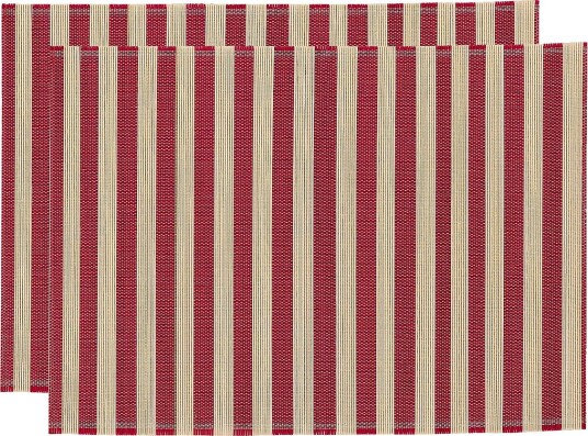 Anna + Nina Brumal Stripes Placemat Set Of 2   MULTICOLOR   ONZE SIZE