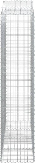 vidaXL Gabionkurver buede 3 stk 200x50x220/240 cm galvanisert jern