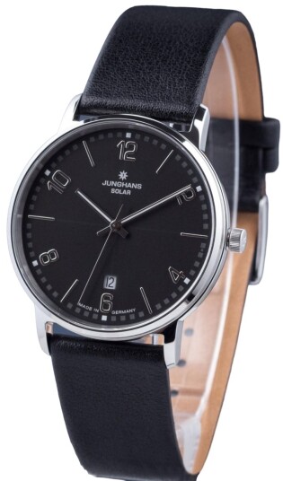 Junghans Herreklokke 14/4062.00 Milano Sort/Lær Ø37 mm