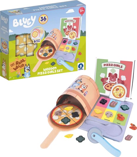 Bluey Pizza Set Multi/Patterned One Size Bluey Pizza Set Multi/Patterned One Size