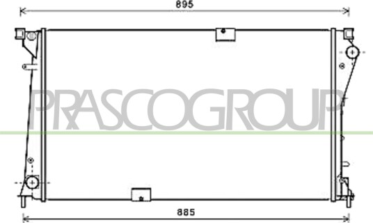 PRASCO DS952R005 Radiator motorkjøling PRASCO DS952R005 Radiator motorkjøling