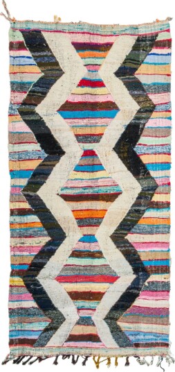 Marokkansk Boucherouite teppe 125 x 265 cm Størrelse: 125 x 265 cm