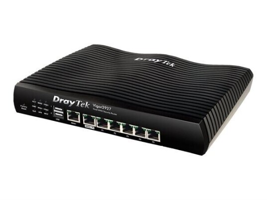 Draytek Vigor 2927 Router med 6-porters Svitsj og 2 WAN-porter, Rackmonterbar