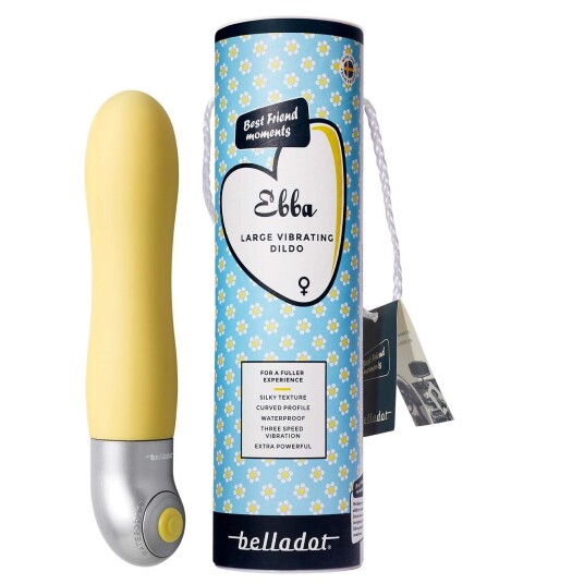 Belladot Ebba Large vibrating dildo gul
