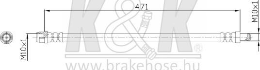 Bremseslange K&K FT0126