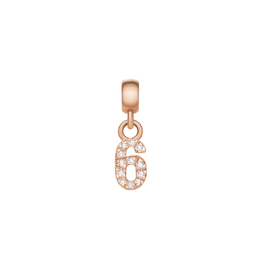 Daniel Wellington DW Charm Number 6 Rose Gold Daniel Wellington DW Charm Number 6 Rose Gold