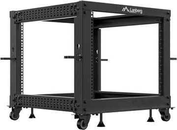 Lanberg Rack Åpen Ramme 600 X 600 1100 Adjustable Svart Ral 9004 9U 19"
