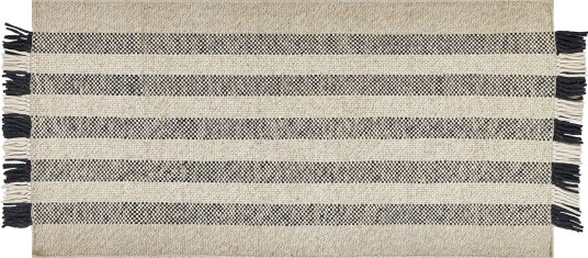 Tacettin Ullteppe 80x150 cm - Svart/hvit