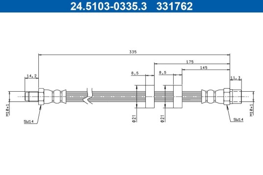 Bremseslange ATE 24.5103-0335.3